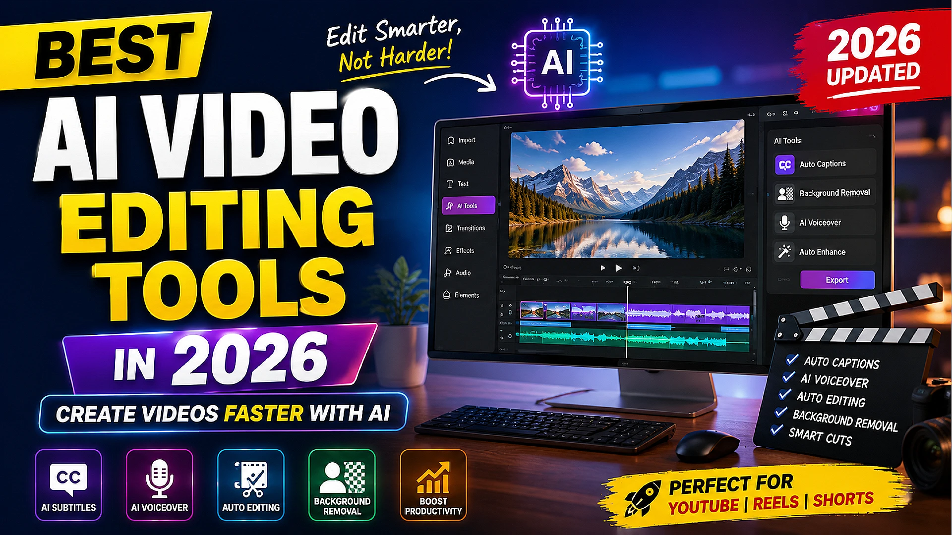 Best AI Video Editing Tools in 2026 – Create Videos Faster with AI