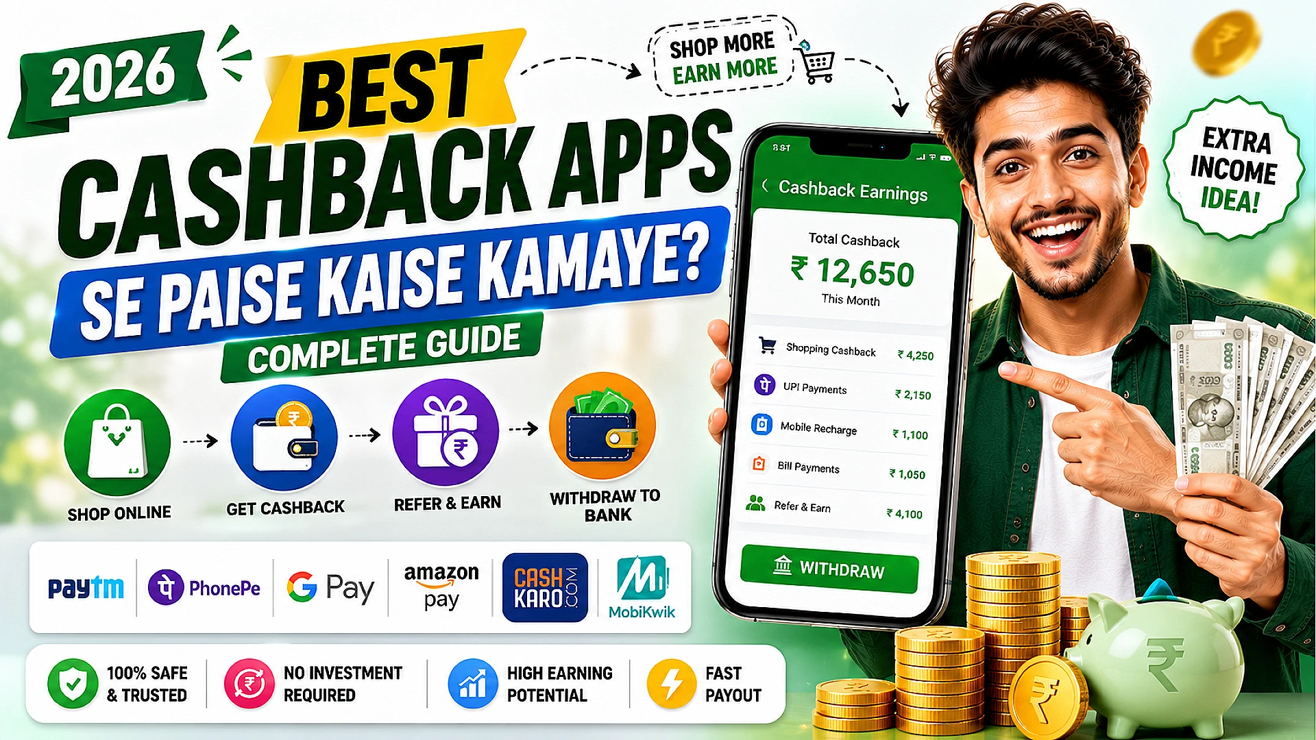 Best Cashback Apps Se Paise Kaise Kamaye 2026 – Complete Online Earning Guide