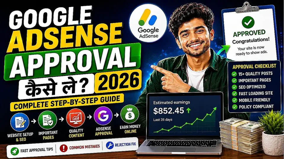 Google Adsense Approval Kaise Le 2026