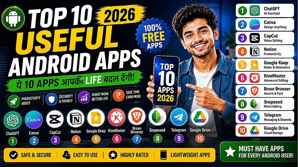 Top 10 Useful Android Apps 2026