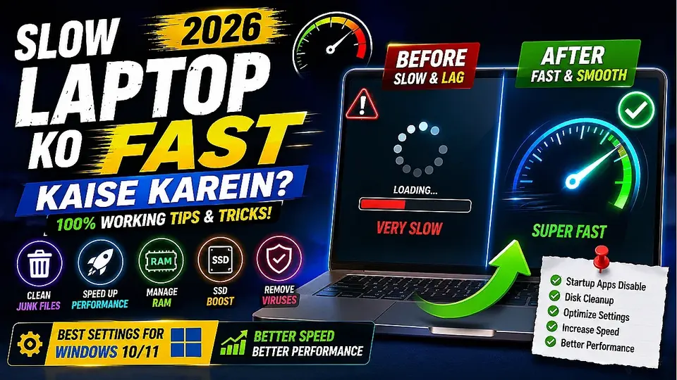 Slow Laptop Ko Fast Kaise Karein