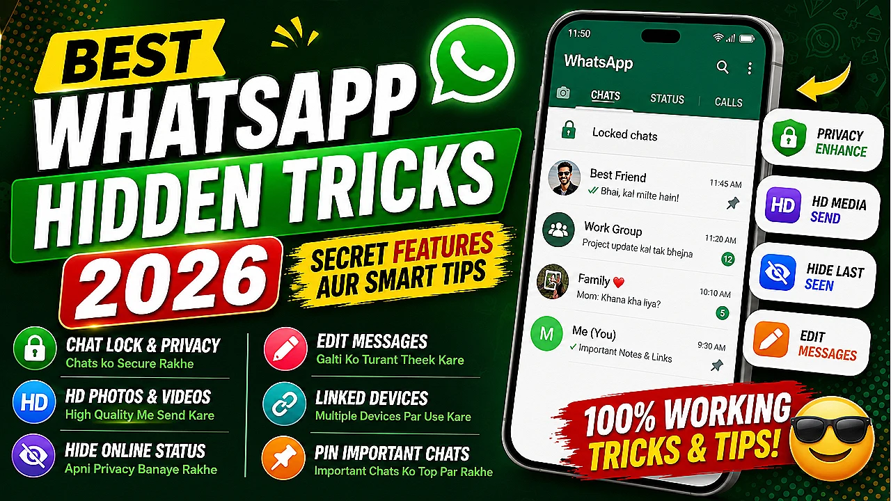 Best WhatsApp Hidden Tricks 2026 – Secret Features Aur Smart Tips