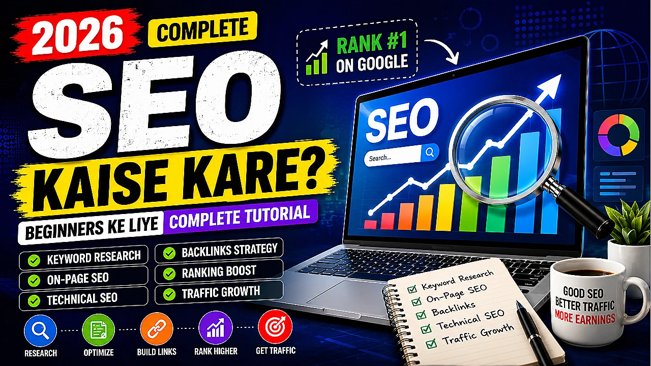 SEO Kaise Kare 2026 – Complete Beginner Tutorial Guide